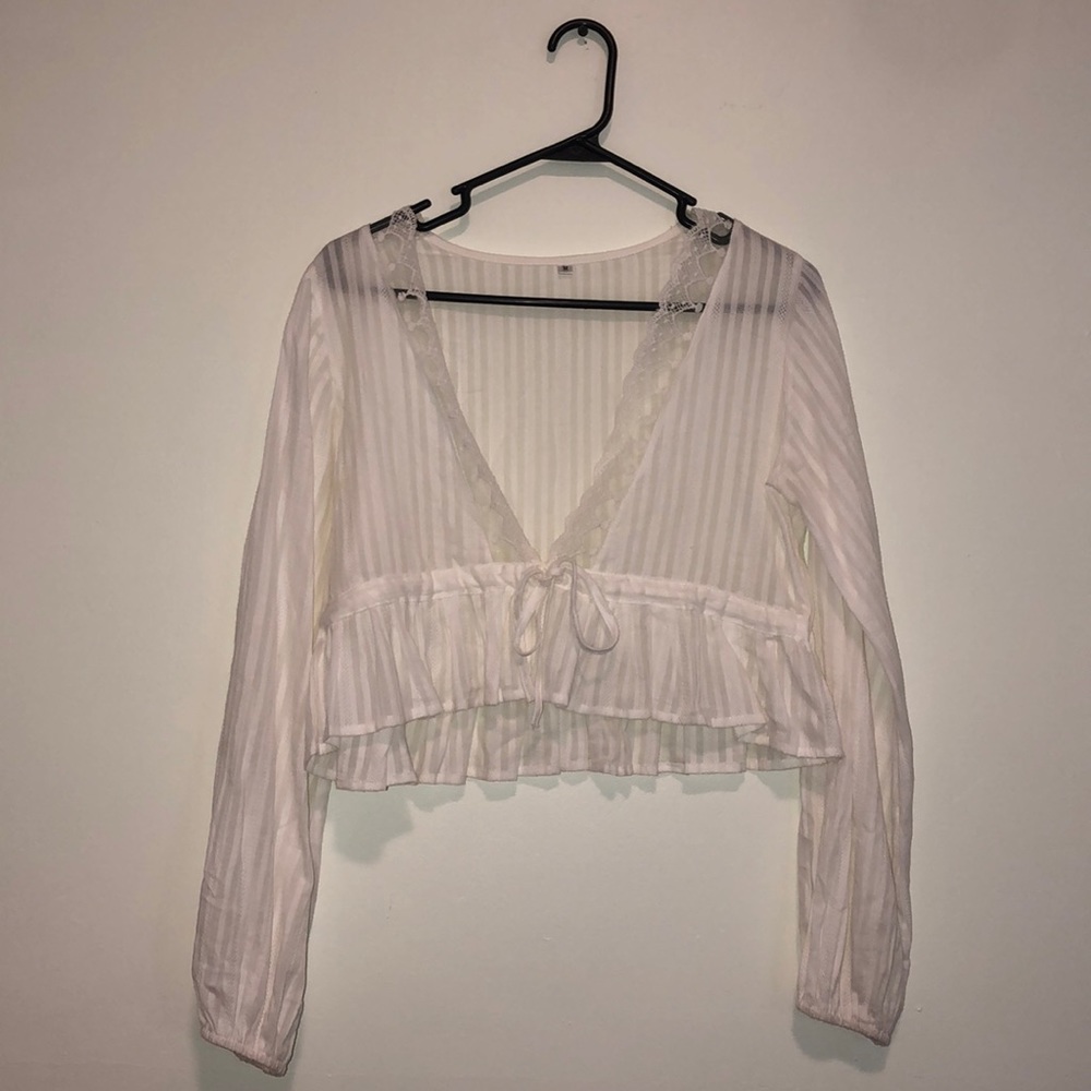 white lace blouse